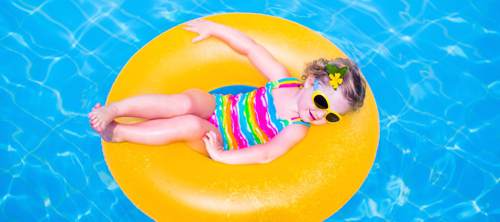 Toddler Girl on Floatie