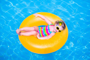 Toddler Girl on Floatie