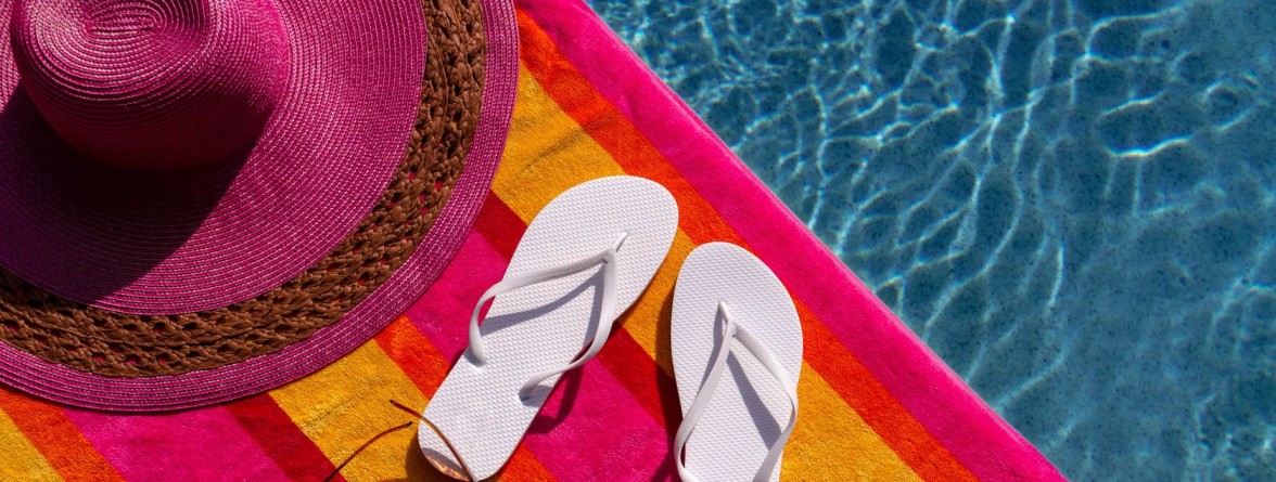 Flip flops by pool